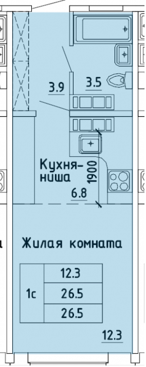 планировка квартиры 27 м2